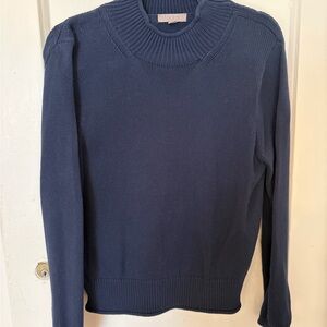 J. Crew Women's Deep Blue Crew Neck Sweater